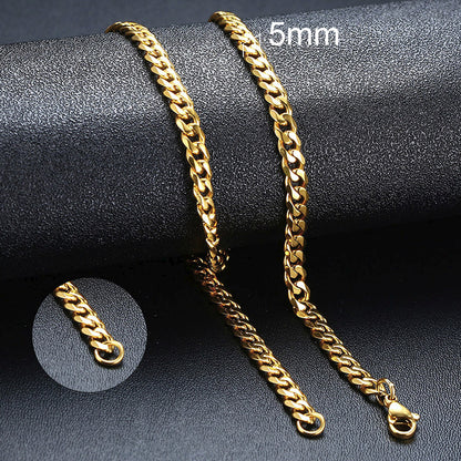 CREDIBLE Unisex Premium Stainless Steel Link Chain