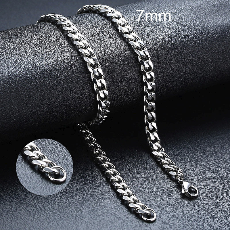 CREDIBLE Unisex Premium Stainless Steel Link Chain