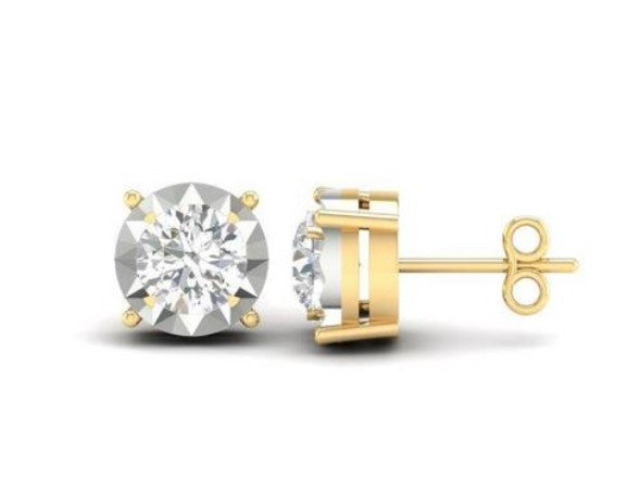 CREDIBLE 10KT 0.25CT D-EARRINGS IN REAL DIAMOND