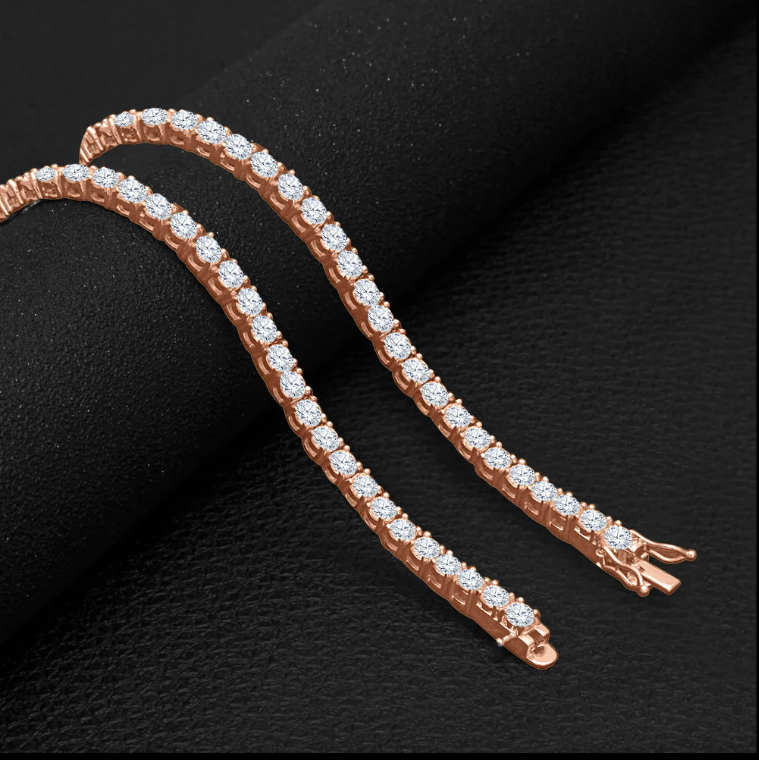 CREDIBLE 925 TENNIS 4MM CHAIN IN ROSE GOLD