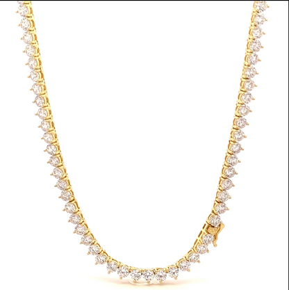 CREDIBLE 4MM GOLD ICED OUT TENNIS CHAIN