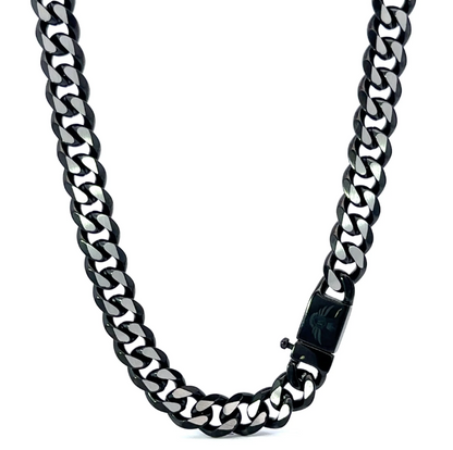 CREDIBLE STEEL BLACK ICED OUT CHAIN