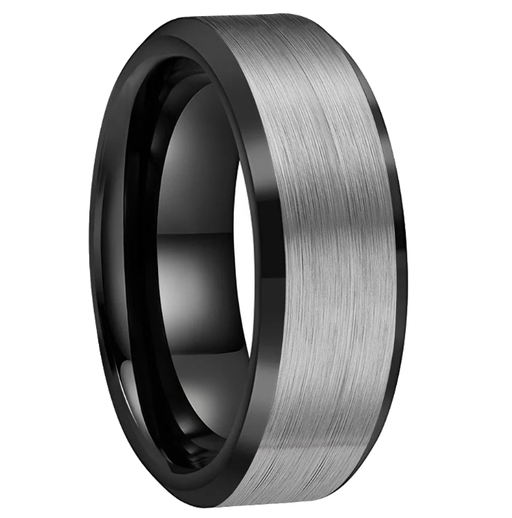 CREDIBLE RICERCATO TUNGSTEN RING