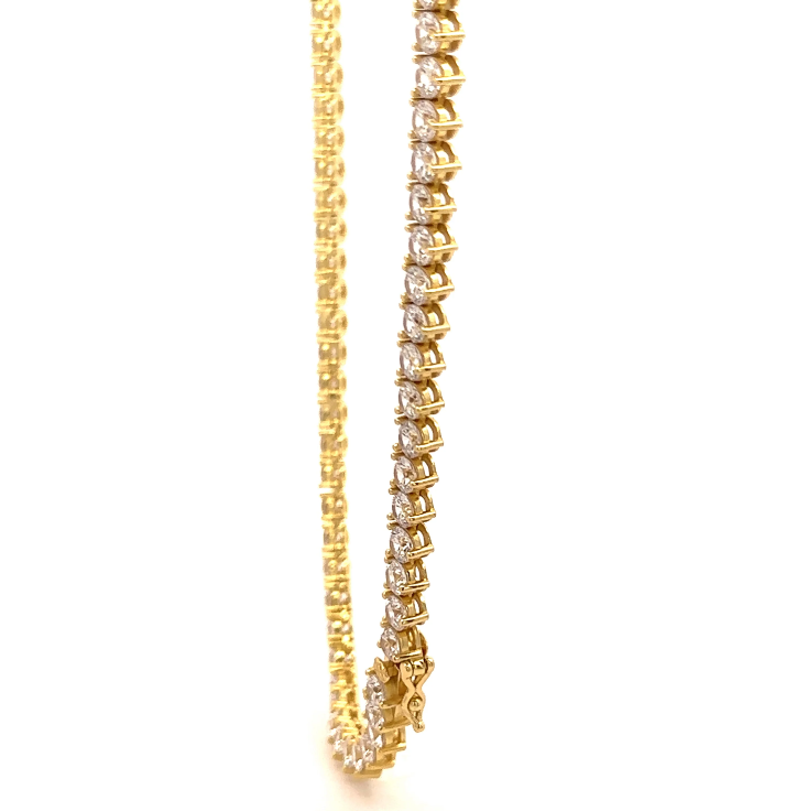 CREDIBLE 4MM GOLD ICED OUT TENNIS CHAIN