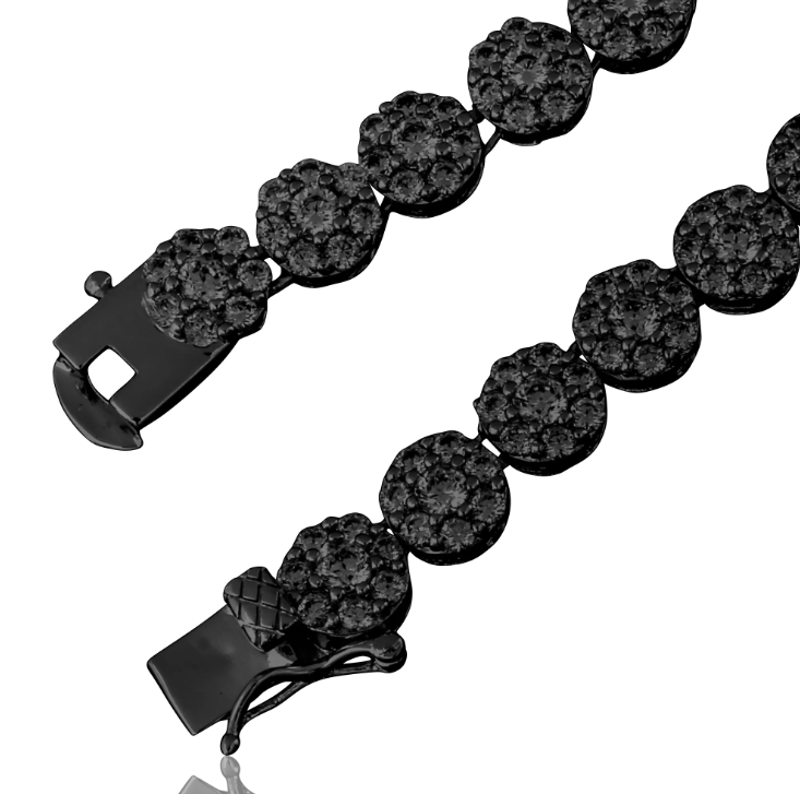 CREDIBLE 925 SILVER 7MM CHAIN IN BLACK