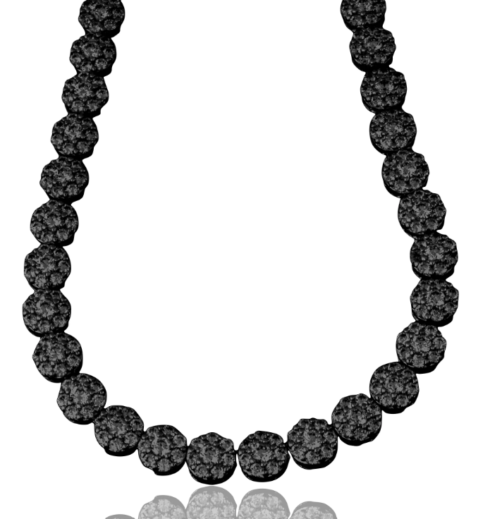 CREDIBLE 925 SILVER 7MM CHAIN IN BLACK