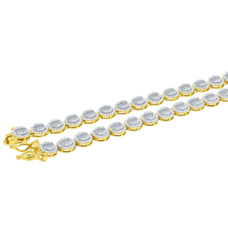 CREDIBLE  STERLING SILVER 8MM 20" CHAIN IN GOLD COLOR