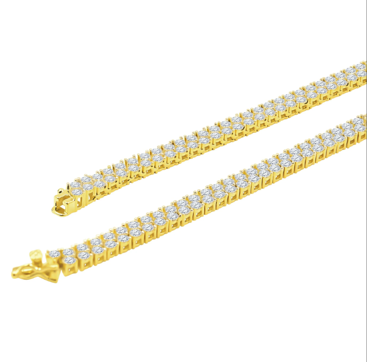 CREDIBLE STERLING SILVER 5MM CHAIN IN GOLD