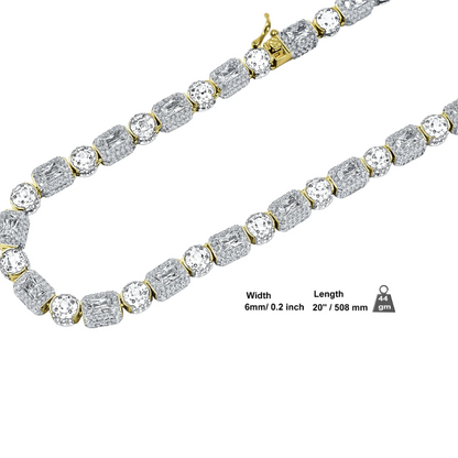 CREDIBLE Silver Iced Out CZ Chain in Silver