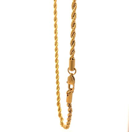 CREDIBLE 4MM 18" GOLD COLOR CUBAN ICED OUT CHAIN