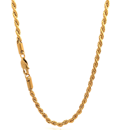 CREDIBLE 4MM 18" GOLD COLOR CUBAN ICED OUT CHAIN