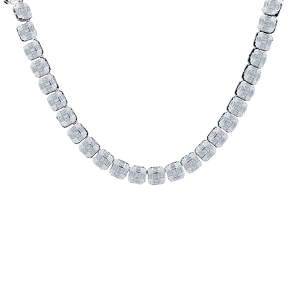 CREDIBLE 925 sterling SILVER CZ CHAIN