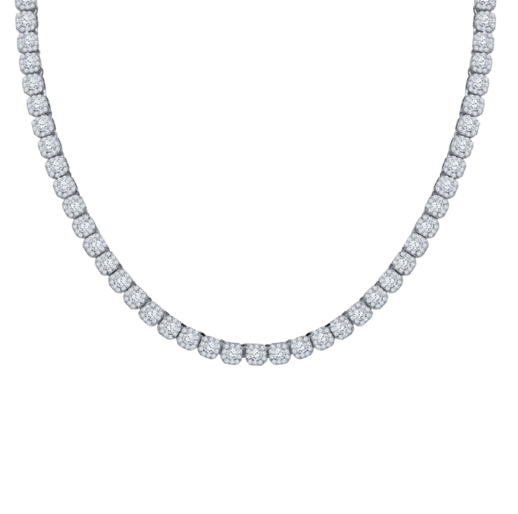 CREDIBLE 5 MM 925 SILVER SQUARE TENNIS CHAIN