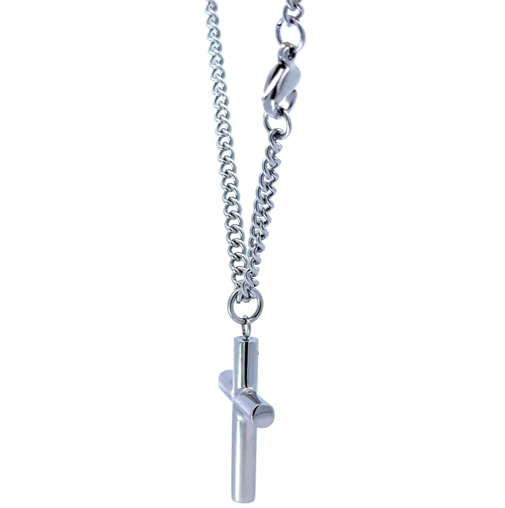 CREDIBLE STEEL RHODIUM ICED OUT CHAIN