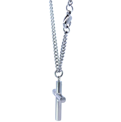 CREDIBLE STEEL RHODIUM ICED OUT CHAIN