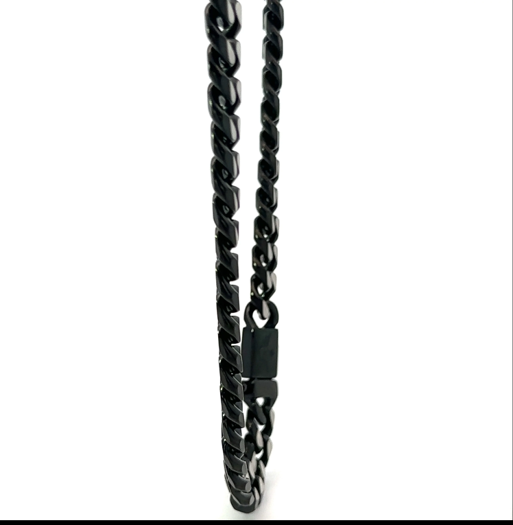 CREDIBLE STEEL BLACK ICED OUT CHAIN