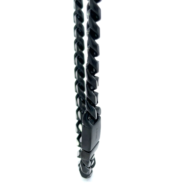 CREDIBLE STEEL BLACK ICED OUT CHAIN