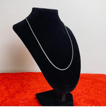 CREDIBLE 2mm Silver Rope Chain - Stainless Steel chain