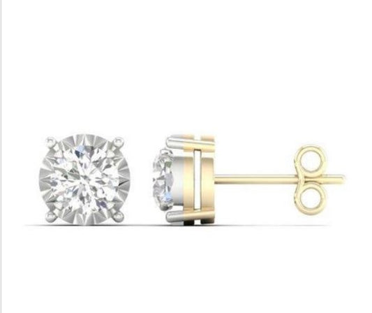 CREDIBLE 10KT 0.15CT D-EARRINGS IN REAL DAIMOND